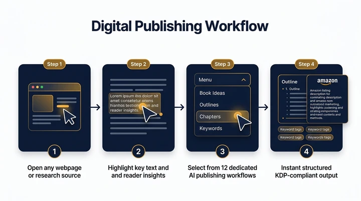 SelfPublish Pilot 4-Step Workflow Diagram
